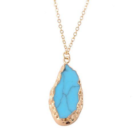 Modern Stone Pendant Necklace