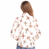 Gilda Cross Print Top
