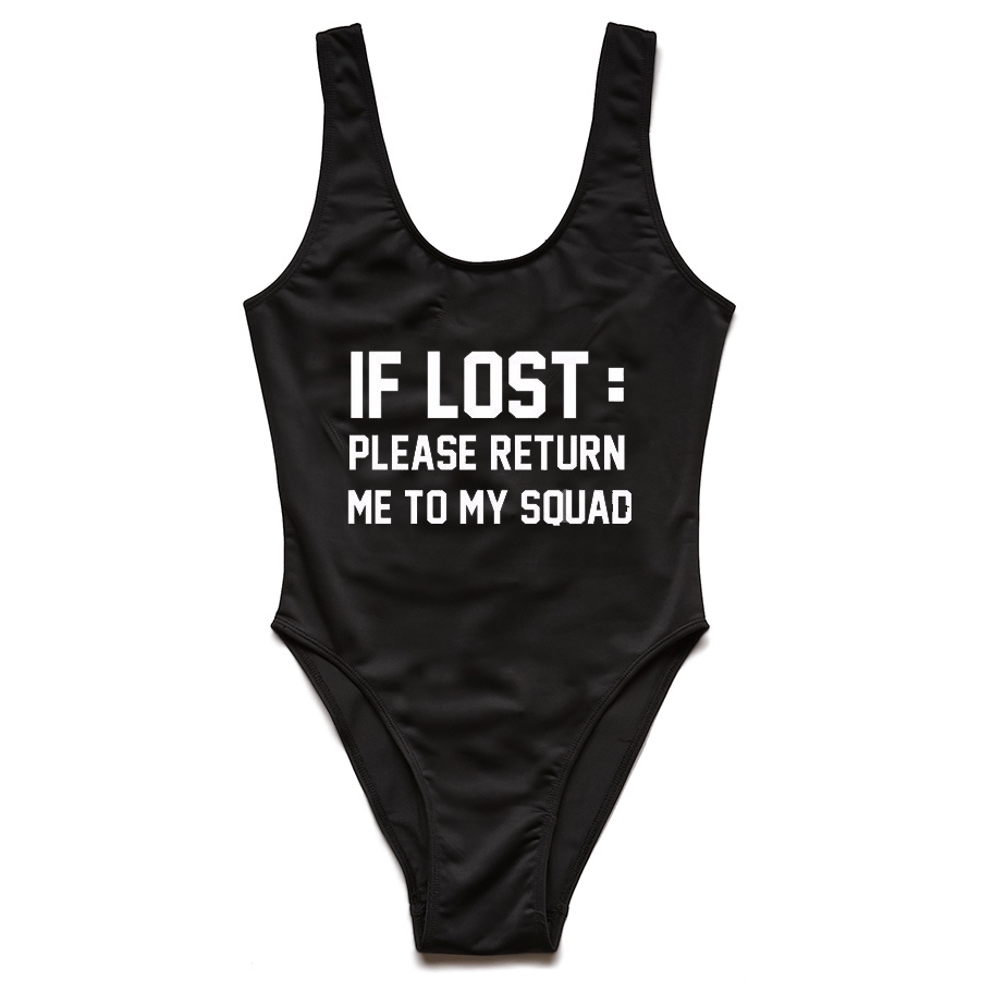 If Lost Swimsuit Black