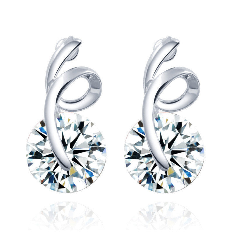 Swirl Crystal Earrings