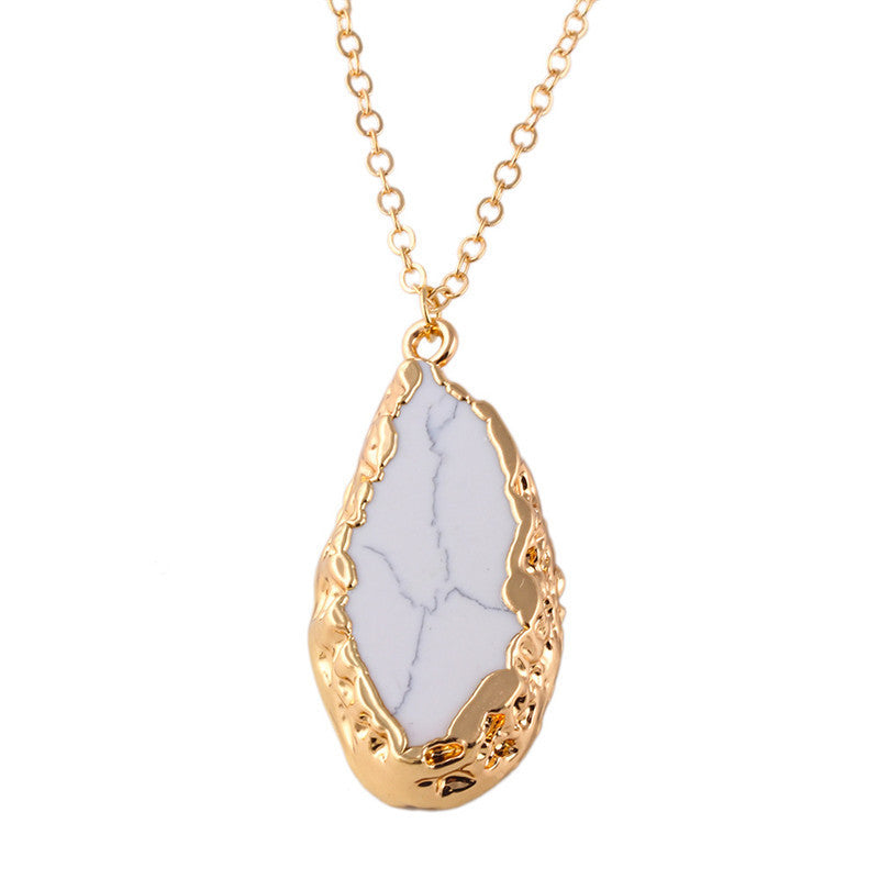 Modern Stone Pendant Necklace