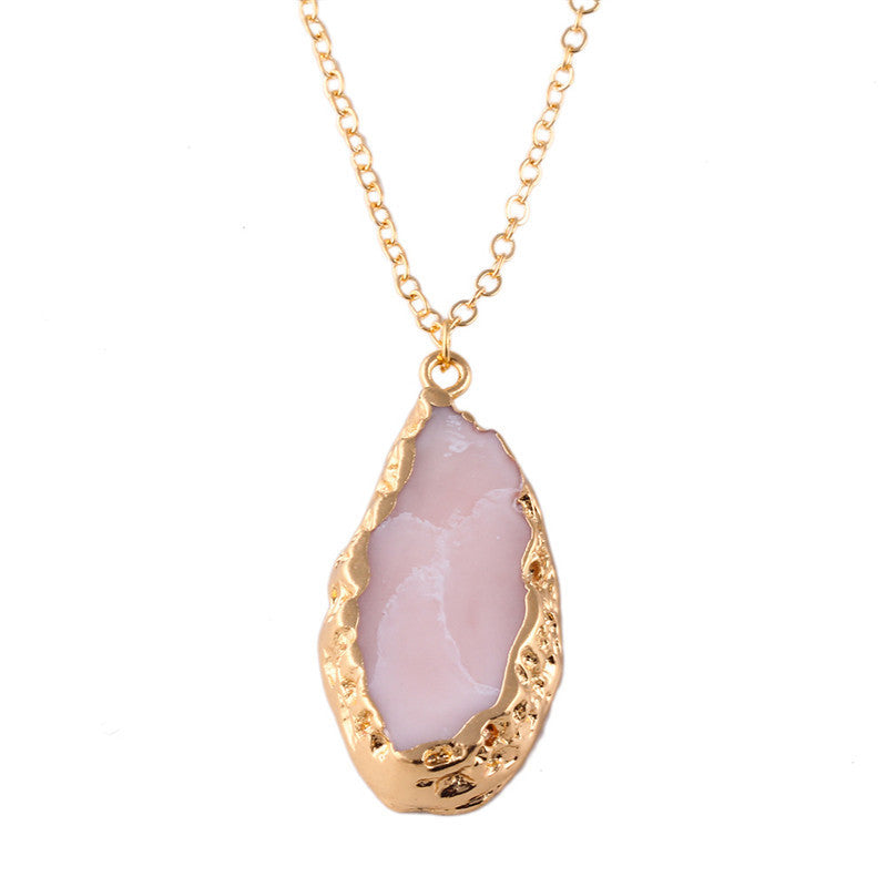 Modern Stone Pendant Necklace