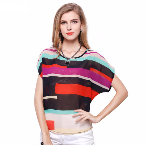 Julie Geometry Chiffon Top
