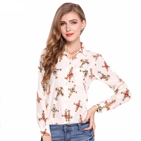 Gilda Cross Print Top