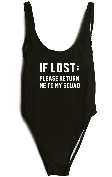 If Lost Swimsuit Black