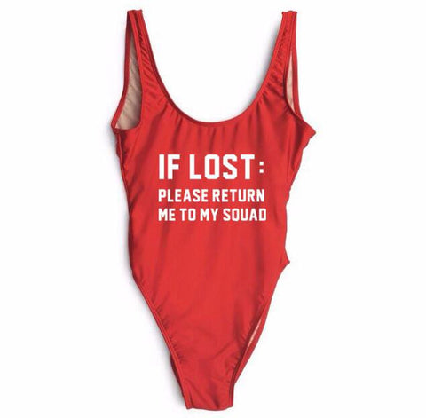 If Lost Swimsuit Red