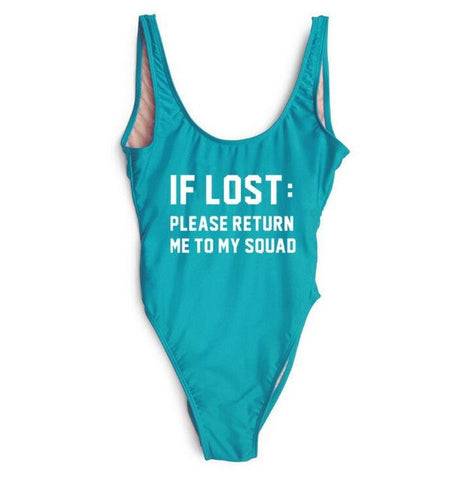 If Lost Swimsuit Blue