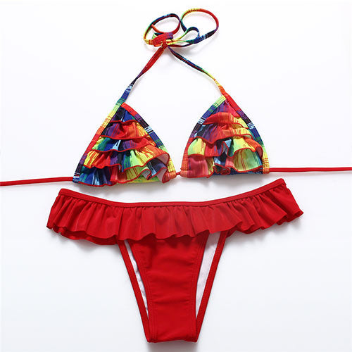 Karin Summer Bikini Rainbow Red